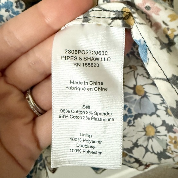 Veronica Beard Jackson Ruched Cotton Mini Dress in Black Multi Floral Size 2 - Picture 10 of 10